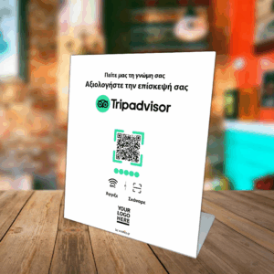 TripAdvisor Review QR & NFC White Stand