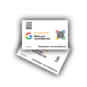 Google Review QR & NFC Card White