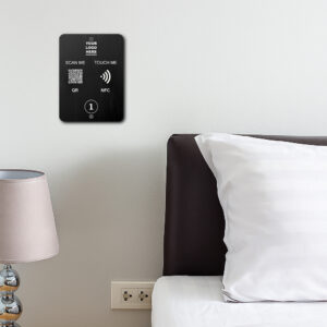 Wood Wall Stand Black QR & NFC